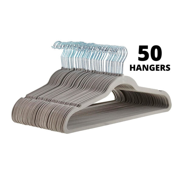 50 Grey Velvet Hangers, Buyy in Web Hangers