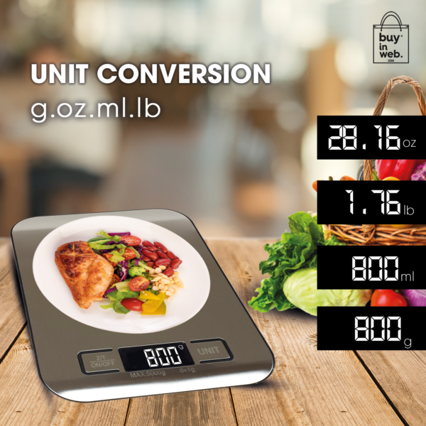 5 Kg Kitchen Scale, Buy in Web Kitchen Scale, Unit Conversion